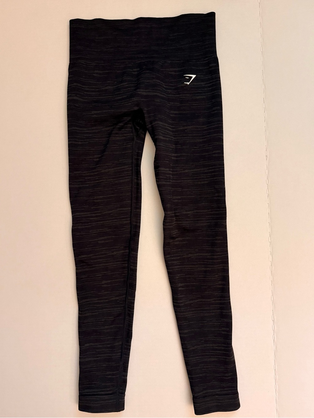 Gymshark Adapt Marl Seamless Leggings Black Smokey Gray Size S Small